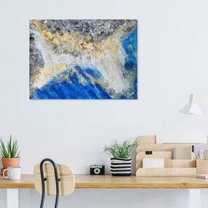 Handmade original abstract acrylic painting on canvas 18inX24in